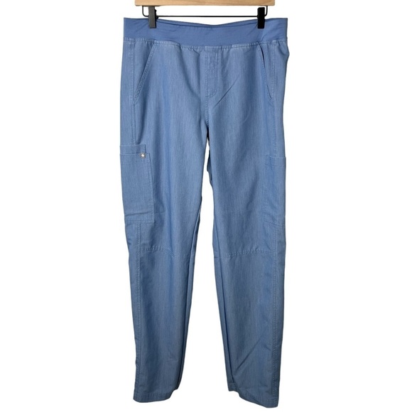 Figs Axim Cargo Scrub Pants Light Blue Men’s Size Medium T2001 Medical